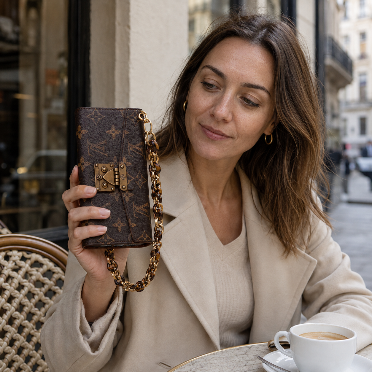Elegant Designer Style Chain Phone Case Wallet