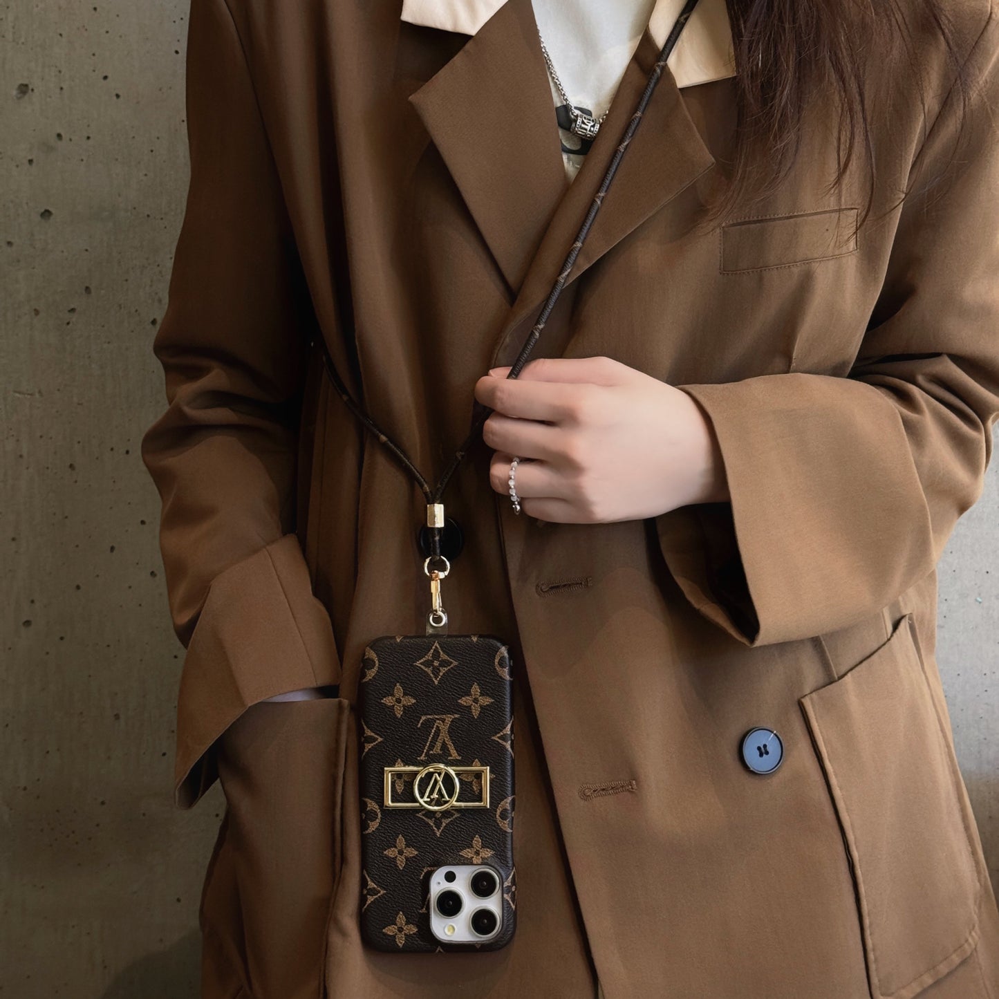 Luxury Card Holder Chain iPhone Case